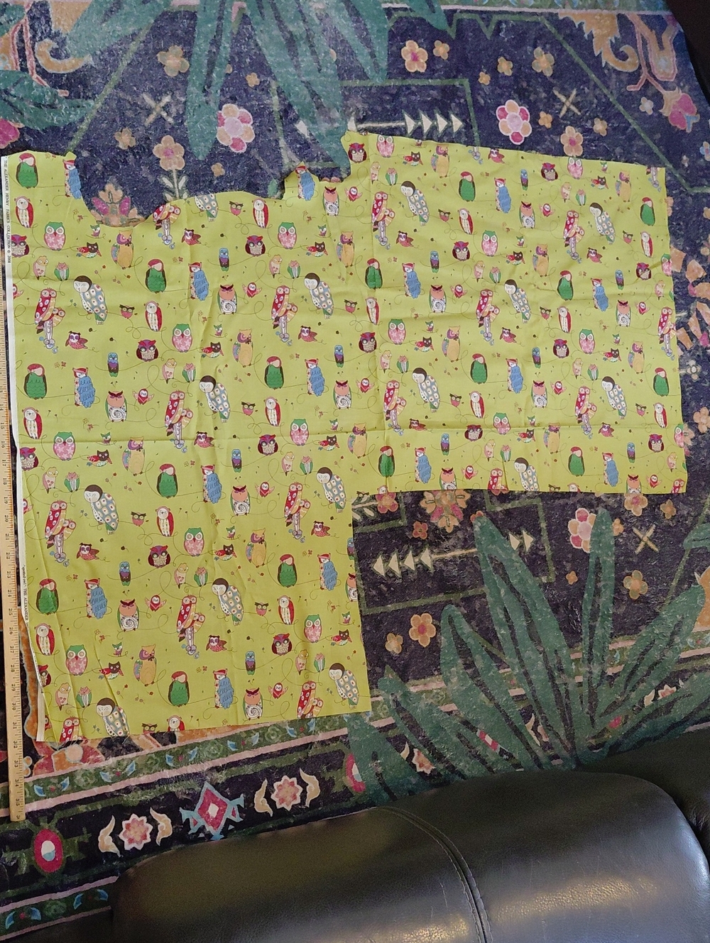 Alexander Henry "Spotted Owls" Fabric Remnant